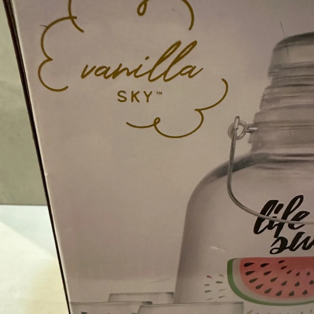 Vanilla Sky Home Essentials 5 Pc. Beverage Set (1 Gal Dispenser + 4 20 Oz Glass)